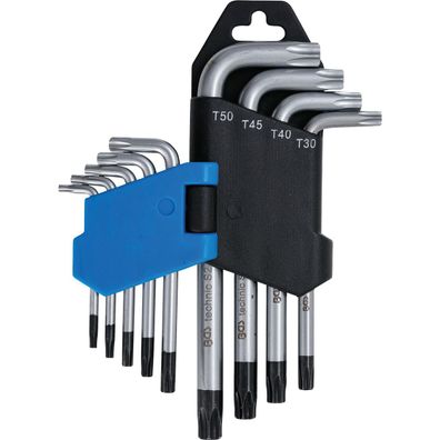 BGS Winkelschlüssel-Satz Torx kurz T-Profil Winkelschlüssel Set T10-T50 9 tlg