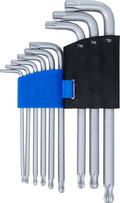 BGS Winkelschlüssel Satz, Torx mit Kugelkopf, T-Profil T10 - T50, 9 tlg