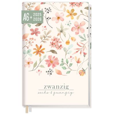 Chäff-Timer mini 2025/2026 / 18 Monate / A6+ / Wild Blossoms / Häfft-Verlag