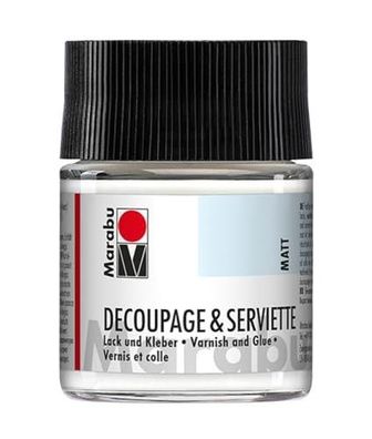 Marabu Decoupage & Serviette Serviettenlack Farbe Basteln 50ml Kleber