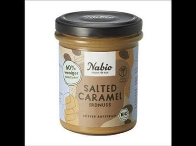 Nabio 3x Nabio Süßer Aufstrich Salted Caramel Erdnuss 175g