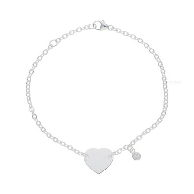 JuwelmaLux Armband mit Gravurplatte 925 Silber Zirkonia JL16-03-0699