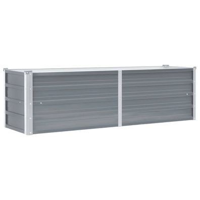 Hochbeet Verzinkter Stahl 160x40x45 cm Grau