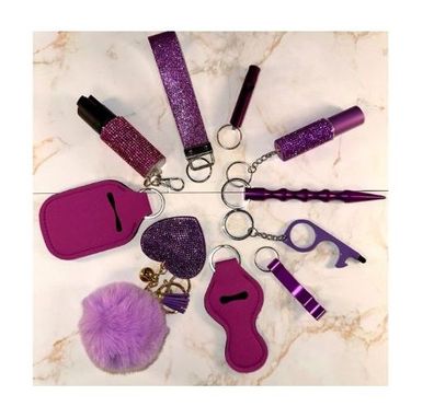 KH Security Schlüsselanhänger Schutzengel Set Violett