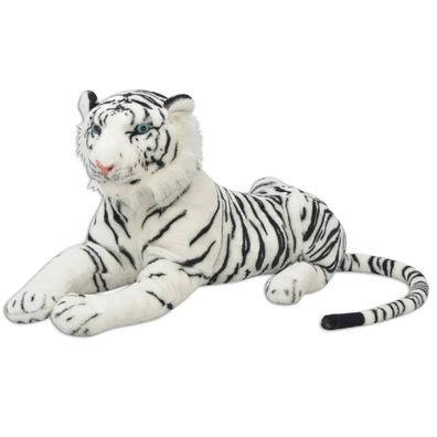 vidaXL Tiger Plüschtier Weiß XXL