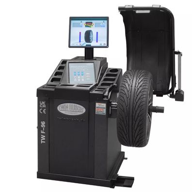 Reifenwuchtmaschine Twin Busch ® autom. pneumatischer Radspannung - Anthrazit