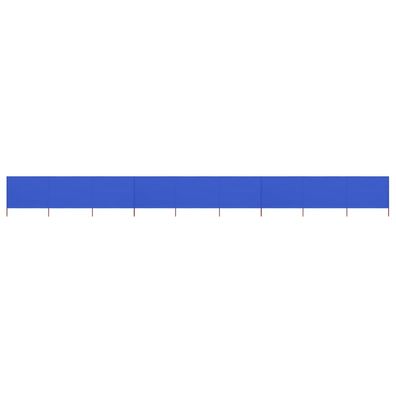 vidaXL 9-teiliges Windschutzgewebe 1200 x 160 cm Azurblau