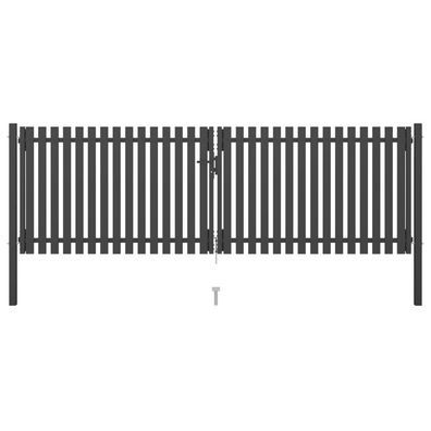 vidaXL Gartentor Stahl 4x1,5 m Anthrazit