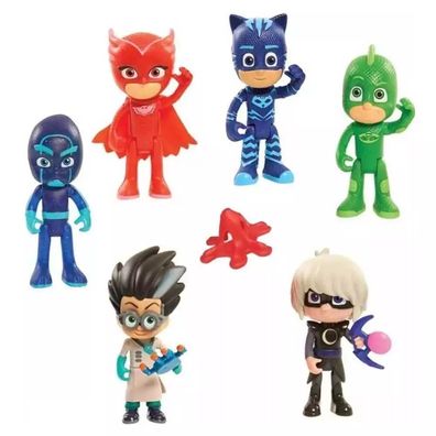 Pj Masks 9 Stück Action Figuren & Zubehör Geschenkbox Set Neu Kinder DE