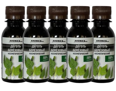Birkenteer Teer 5 x 100 ml Birkenholzteer Birkenöl Tar