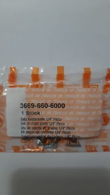 10x STIHL Original Kettenglied, Nieten, 1/4" Picco 36696606000