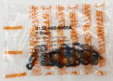 10x STIHL Original Kettenglied Nieten Verbindungsglieder 3/8 Hexa 31326606000