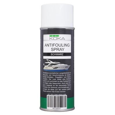 KOKA Antifouling Spray Schwarz Bewuchs-Schutz für Boot Rumpf Antrieb Propeller