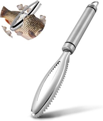 Esteopt Fischentschupper Edelstahl Profi Fischschaber 25x6cm