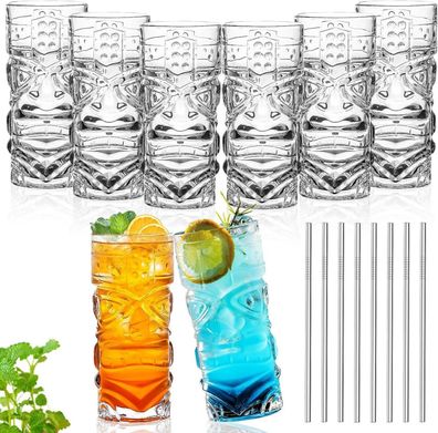Hawaiianische Tiki Becher 18 Oz - 8er Pack - Bar Cocktails Limonade