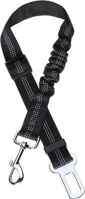 Hundesicherheitsgurt mit Elastischer Ruckdämpfung und Karabiner, Einstellbarer