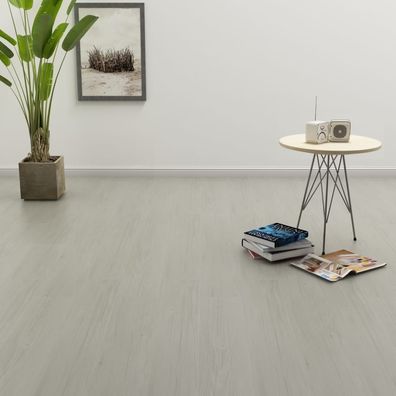 vidaXL PVC-Fliesen Selbstklebend 4,46 m² 3 mm Hellgrau