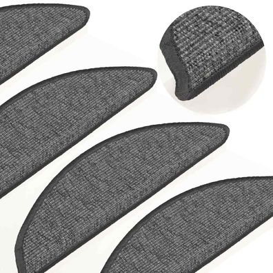 vidaXL Selbstklebende Treppenmatten 15 Stk. 56x17x3 cm Beige und Grau