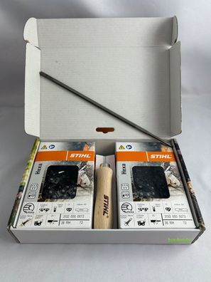 STIHL Hexa KIT 4, 2x Sägekette 3/8" 1,6mm RAPID HEXA 72 TG + Feile - 31320074702