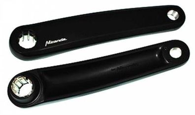 Set Kurbeln E-Bike 170 Mm Aluminium Schwarz