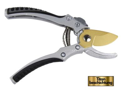 Gartenschere Profi Astschere Titanbeschichtung SK-5 Stahl Klinge Bypass Schneide