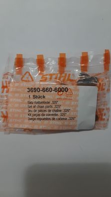 10x STIHL Original Kettenglied, Nieten, Verbindungsglieder .325" Pro 36906606000