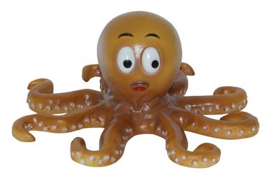 Lustige Oktopus-Figur Krake mit großen Augen H 14 cm Dekofigur Gartenfigur Kunststoff
