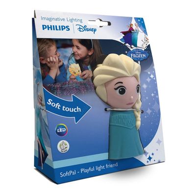 Philips SoftPal LED Nachtlicht Elsa 717680316 | Tragbare Frozen Kinderlampe