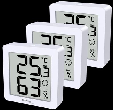 technoline WS9425 Thermo-/Hygrometer 3erSet | Raumkomfortanzeige