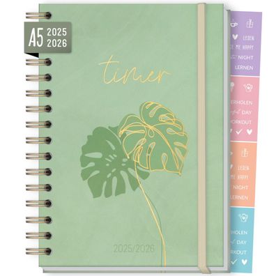 Häfft-Timer Fancy 2025/2026 / Green Monstera