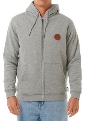 RIP CURL Zip Hoodie Icons Lined Fleece grey marle