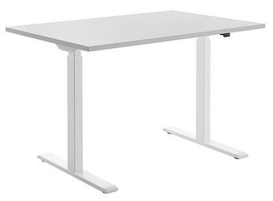 Topstar Sitz-/Steh-Schreibtisch, (B)1.600 mm, weiß elektr. höhenverstellbar