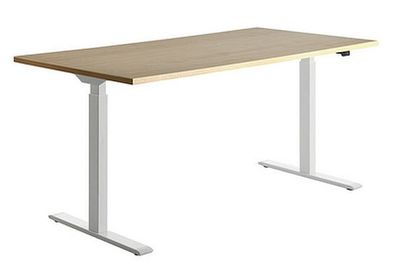 Topstar Sitz-/Steh-Schreibtisch, (B)1.800 mm, weiß elektr. höhenverstellbar