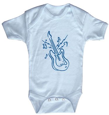 Baby-Body mit Print - Rock on - 12474 - weiß - Gr. 18-24 Monate