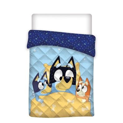 Bluey Kinderdecke Tagesdecke 200x140 cm – Weiche Decke für Bett und Sofa