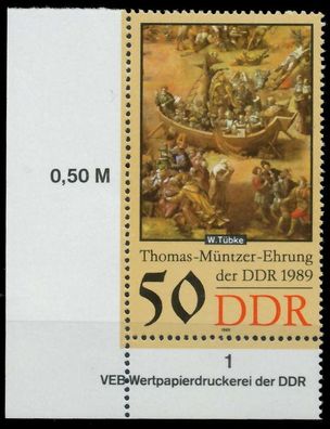 DDR 1989 Nr 3272 postfrisch ECKE-ULI X0E4086
