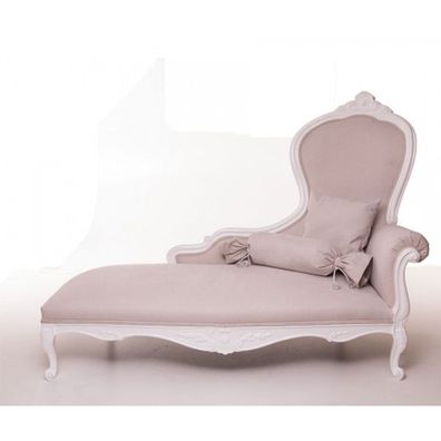 Casa Padrino Luxus Barock Chaiselongue Creme / Altweiß Möbel - Luxury Hotel Collectio