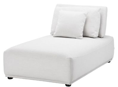 Casa Padrino Luxus Chaiselongue Weiß / Schwarz 93 x 158 x H. 83 cm - Liegesessel mit