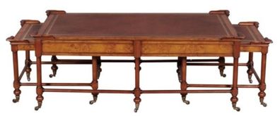 Casa Padrino Luxus Wohnzimmer Couchtisch Hellbraun / Braun 133 x 81 x H. 50 cm - Luxu