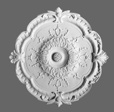 Casa Padrino Stuck Rosette 38.5 x 38.5 cm Deckenstuck Deckenrosette Stuckrosette Wand