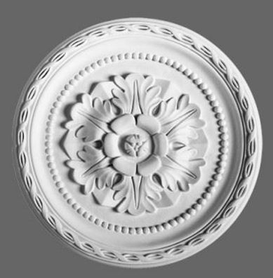 Casa Padrino Stuck Rosette 28 x 28 cm Deckenstuck Deckenrosette Stuckrosette Wandrose