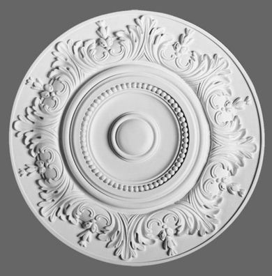 Casa Padrino Stuck Rosette 47 x 47 cm Deckenstuck Deckenrosette Stuckrosette Wandrose