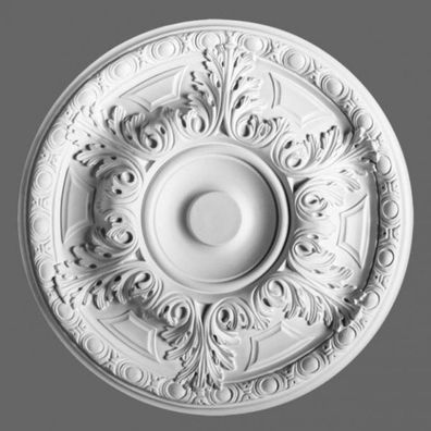 Casa Padrino Stuck Rosette 49 x 49 cm Deckenstuck Deckenrosette Stuckrosette Wandrose