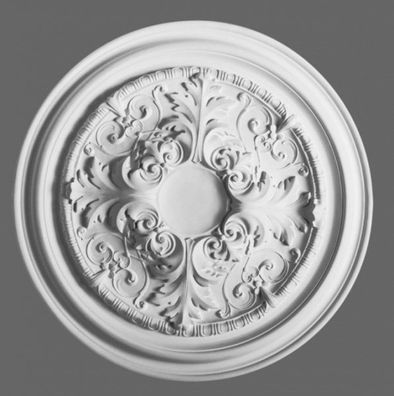 Casa Padrino Stuck Rosette 69.5 x 69.5 cm Deckenstuck Deckenrosette Stuckrosette Wand