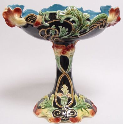 Casa Padrino Jugendstil Pflanzentopf Mehrfarbig H. 36 cm - Dekorativer Blumentopf im