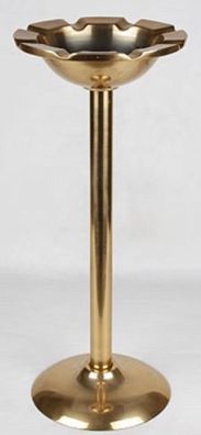 Casa Padrino Aschenbecher Antik Messingfarben Ø 26 x H. 63 cm - Runder Aluminium Asch