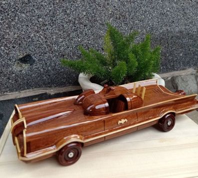 Casa Padrino Deko Auto Dreamcar Braun / Naturfarben 36 x 12 x H. 11 cm - Handgefertig
