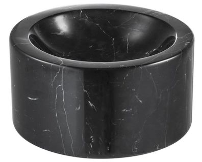 Casa Padrino Designer Marmor Schale Schwarz 15 x H. 8 cm - Luxus Kollektion