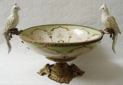 Casa Padrino Jugendstil Schale / Obstschale Mehrfarbig H. 41 cm - Barock & Jugendstil