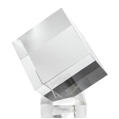 Casa Padrino Luxus Deko Acryl Würfel mit Halterung 20 x 20 x H. 20 cm - Schreibtisch